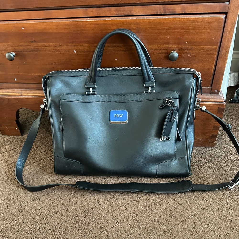 Tumi Leather Organizer Brief